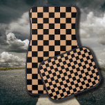 Apricot and Black Checkered Vintage Bilmatta<br><div class="desc">Apricot and Black Checkered Vintage</div>