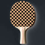 Apricot and Black Checkered Vintage Pingisracket<br><div class="desc">Apricot and Black Checkered Vintage</div>