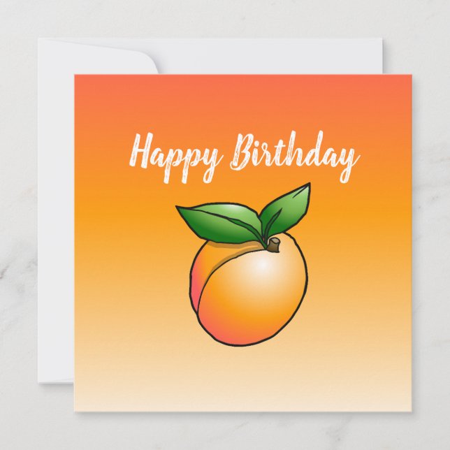 Apricot Birthday Card Kort (Framsida)