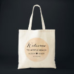 Apricot Bröllop Välkommen Bag, vattenfärg Tygkasse<br><div class="desc">Modern. Minimal. Fintvätt. Den här samlingen användor rengöra linjer,  klassiska teckensnitt och en mjuk bakgrund i struktur för att skapa en elegant leta efter din speciella dag.</div>