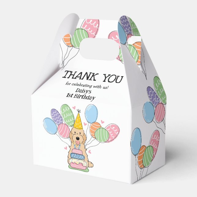 Apricot Cockapoo Cavapoo Birthday Tack Presentaskar (Framsidan Sidan)