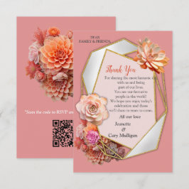 Apricot Crush Färg 2024 med Succulents OSA Kort