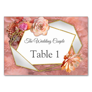 Apricot Crush Succulent Färg Bordsnummer