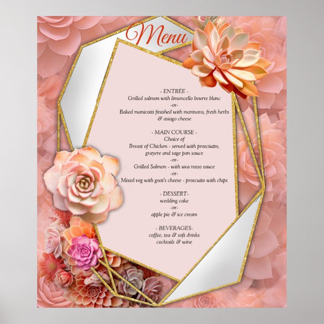 Apricot Crush Succulent Färg för 2024 Poster (Framsidan)