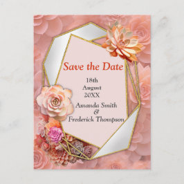 Apricot Crush Succulent Färger för 2024 Meddelande Vykort