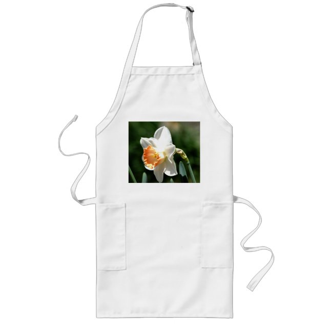 Apricot Daffodil  Apron Långt Förkläde (Framsidan)