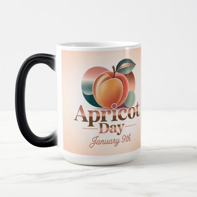 Apricot Day January 9th Morphing Mug Magisk Mugg (Vänster)