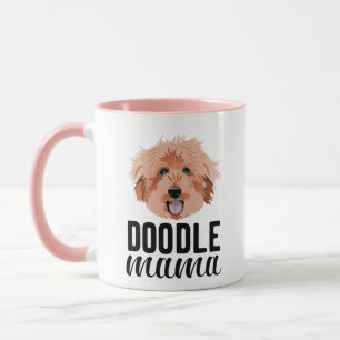 Apricot Doodle Mamma Anpassningsbar Photo Mugg
