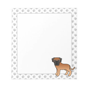 Apricot Engelsk Mastiff Söt Tecknad Hund Anteckningsblock