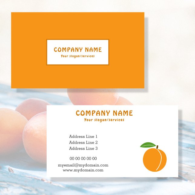 Apricot Fruit Affärskort Visitkort (Apricot Fruit Business Card)