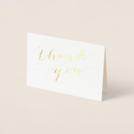 Apricot Gold Foil Bröllop - tackkort Folierat Kort