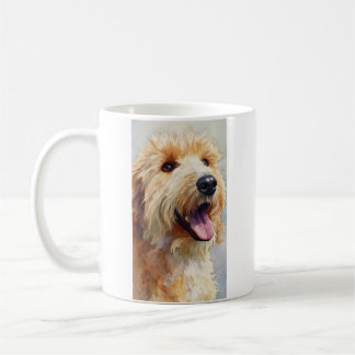 Apricot golden doodle watercolor kaffemugg