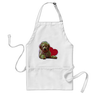 Apricot Goldendoodle Heart Förkläde