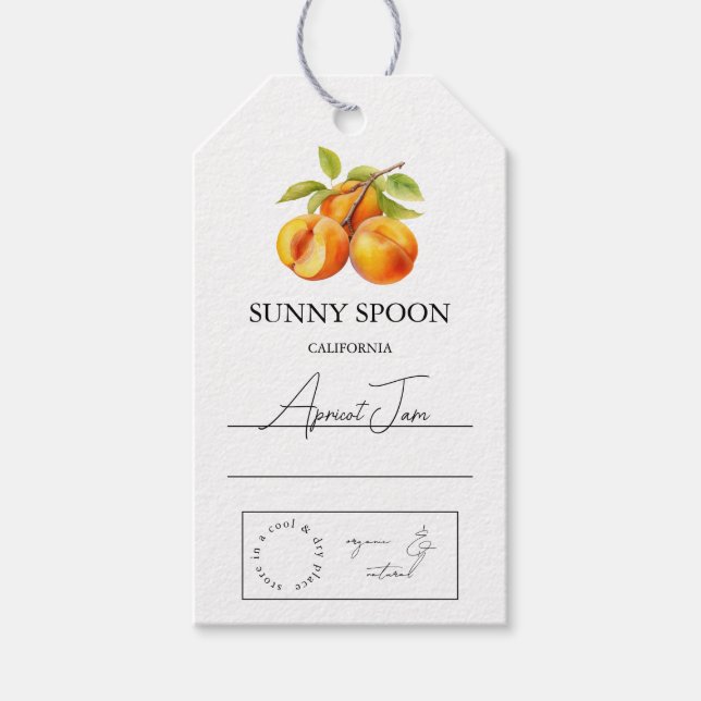 Apricot hängMärkre Presentetikett (Framsidan)