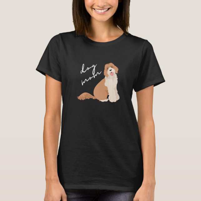 Apricot Labradoodle Hund Mamma Woman T Shirt (Framsida)