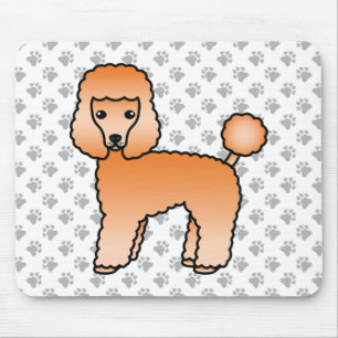 Apricot Leksak Pudel Cute Tecknad hund Musmatta