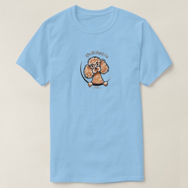 Apricot Leksak Pudel om mig T Shirt (Design framsida)