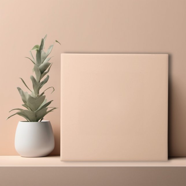 Apricot Light Peach Minimalist Solid Färg Kakelplatta (Skapare uppladdad)