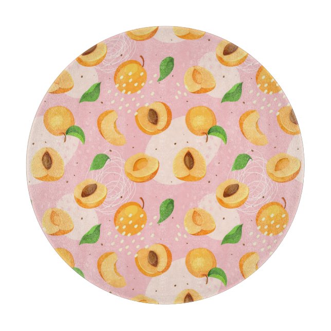 Apricot, löv, sömlös vintage struktur. (Framsidan)