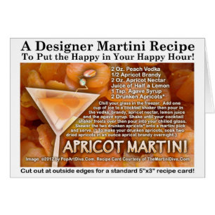 Apricot Martini Recept Card Hälsningskort