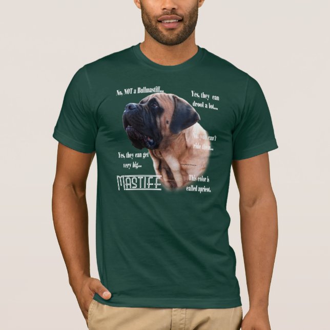 Apricot Mastiff FAQ mörk shirt T-shirt (Framsida)