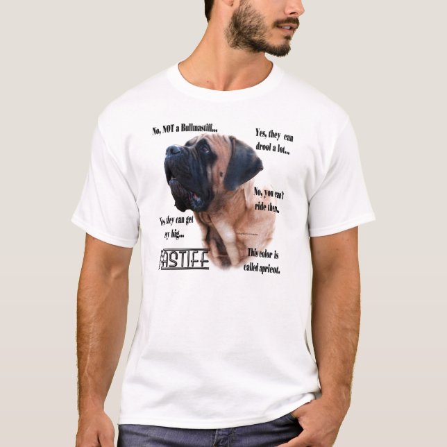 Apricot Mastiff FAQ-skjorta Tee (Framsida)