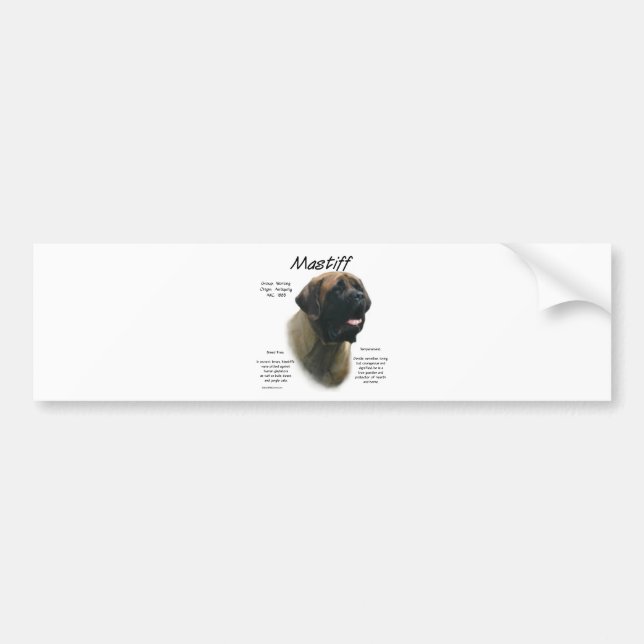 Apricot Mastiff Historik Bildekal (Framsidan)