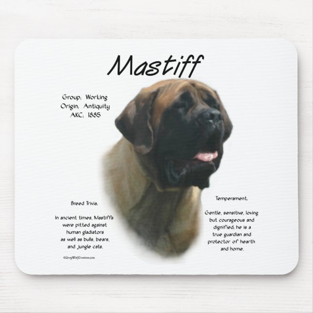 Apricot Mastiff Historik Musmatta (Framsidan)