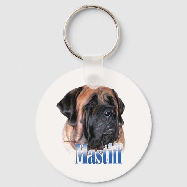 Apricot Mastiff Namn Keychain Nyckelring (Framsida)