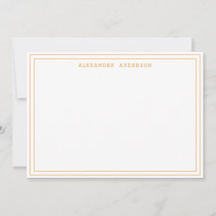 Apricot Modern Professionell Dubbla Gräns Card Anteckningskort