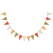 Apricot Orange Bunting Banner Flaggor