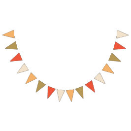 Apricot Orange Bunting Banner Flaggor