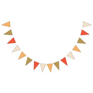 Apricot Orange Bunting Banner Flaggor