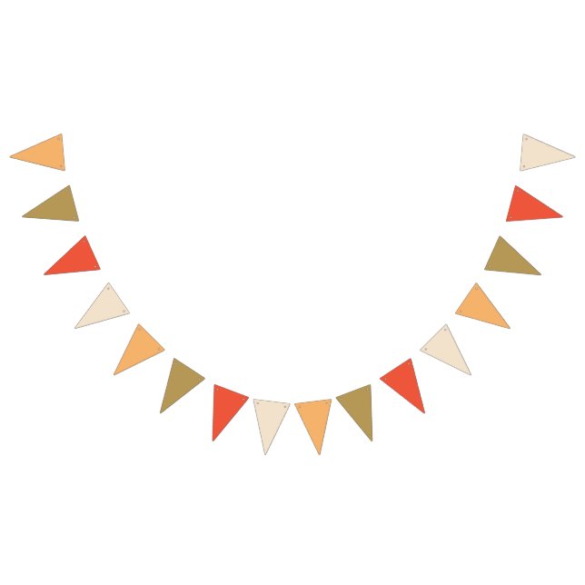 Apricot Orange Bunting Banner Flaggor (Alla)
