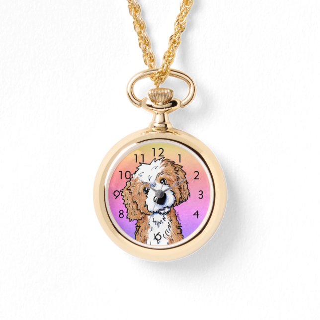 Apricot Parti DOODLEMOJI Watch Armbandsur (Framsida)