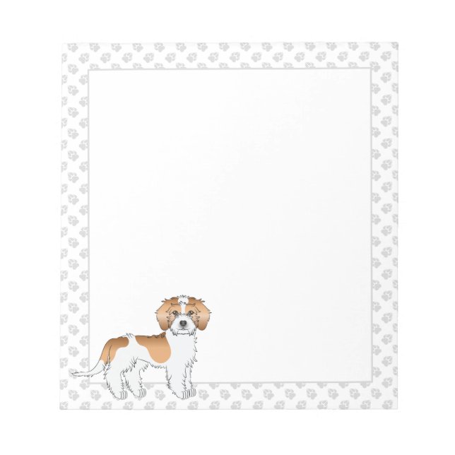 Apricot Parti-färgad Mini Goldendoodle Hund Anteckningsblock (Framsida)