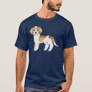 Apricot Parti-färgad Mini Goldendoodle Hund T Shirt