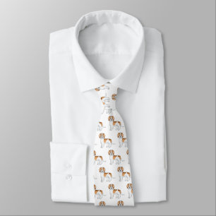 Apricot Parti-färgad Mini Goldendoodle Hundmönster Slips