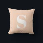 Apricot Peach Initial Monogrammed utomhusfyllning Kudde<br><div class="desc">Apricot Peach Initial Monogrammed Outdoor Pillow. Dekorativ utomhuskudde med en enda början. Anpassa snabbt och enkelt.</div>