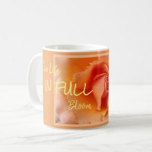 Apricot Peach Ro Flower Close Photo Kaffemugg