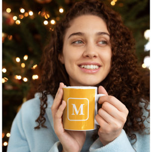 Apricot Perfection - Monogram Coffee Mugg