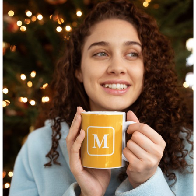 Apricot Perfection - Monogram Coffee Mugg (Mockup 1)