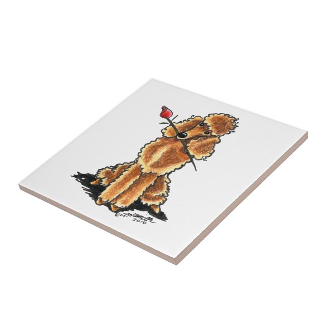 Apricot Pudel Swehoney Valentiness Kakelplatta (Sidan)