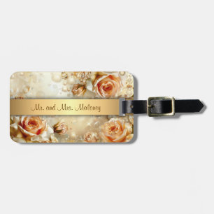 Apricot Ro Glitter Guld Bagagebricka