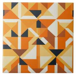 Apricot Serenity Modern Geometric Harmony Kakelplatta
