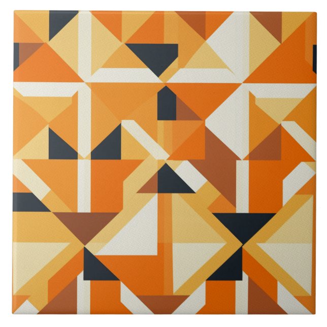 Apricot Serenity Modern Geometric Harmony Kakelplatta (Framsidan)