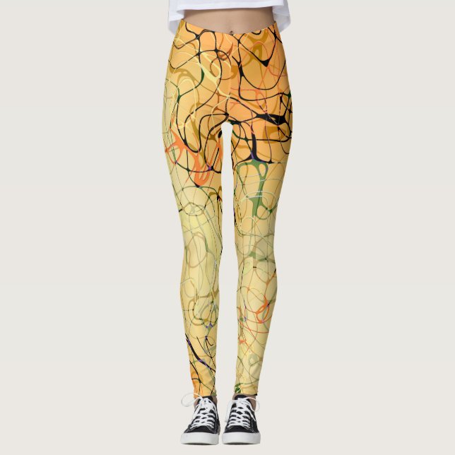 Apricot Swirl Leggings (Framsida)