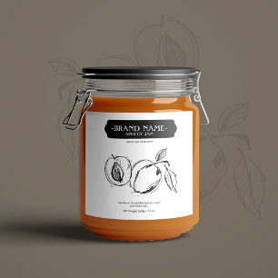 Apricot Sylt Burk etikett Förpackningsdesign