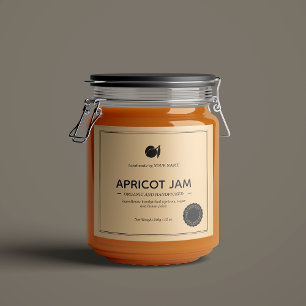 Apricot Sylt Burk etikett Förpackningsdesign