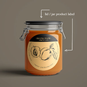 Apricot Sylt Burk etikett Förpackningsdesign